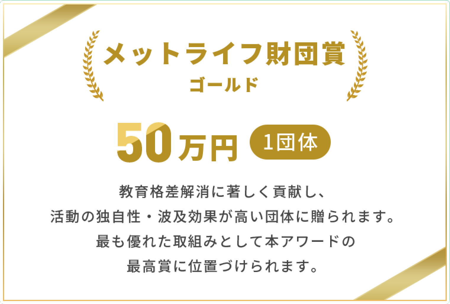 メットライフ賞グランプリ50万円