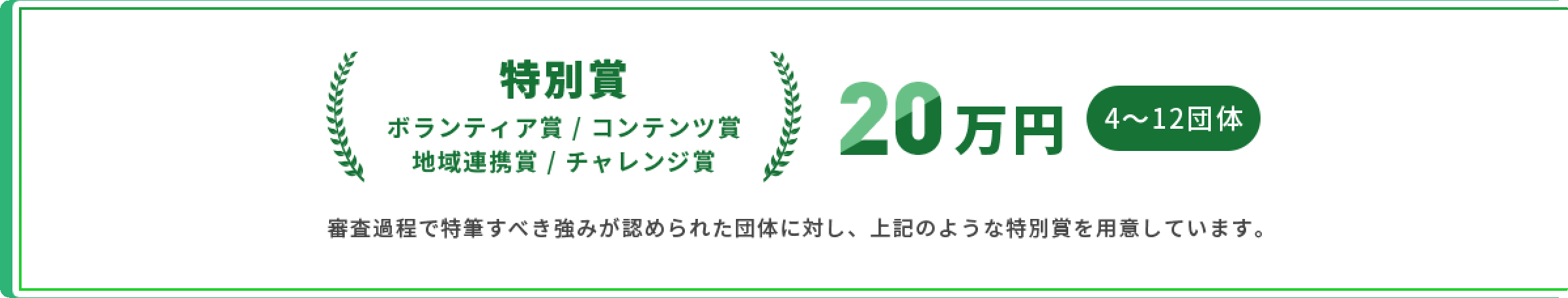 特別賞20万円